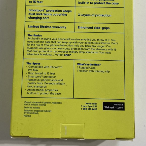 iPhone 11 Pro Max Protect Onn Rugged Case Holster & Rotating Clip Grey Gray NEW - Picture 5 of 5